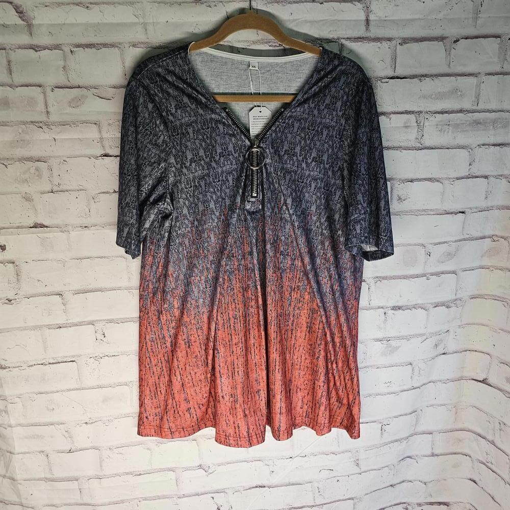 Ombre Blue/Red Shirt